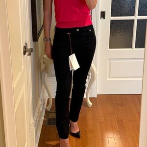 Alexander McQueen Black Denim Trousers with Logo Patch. NWT